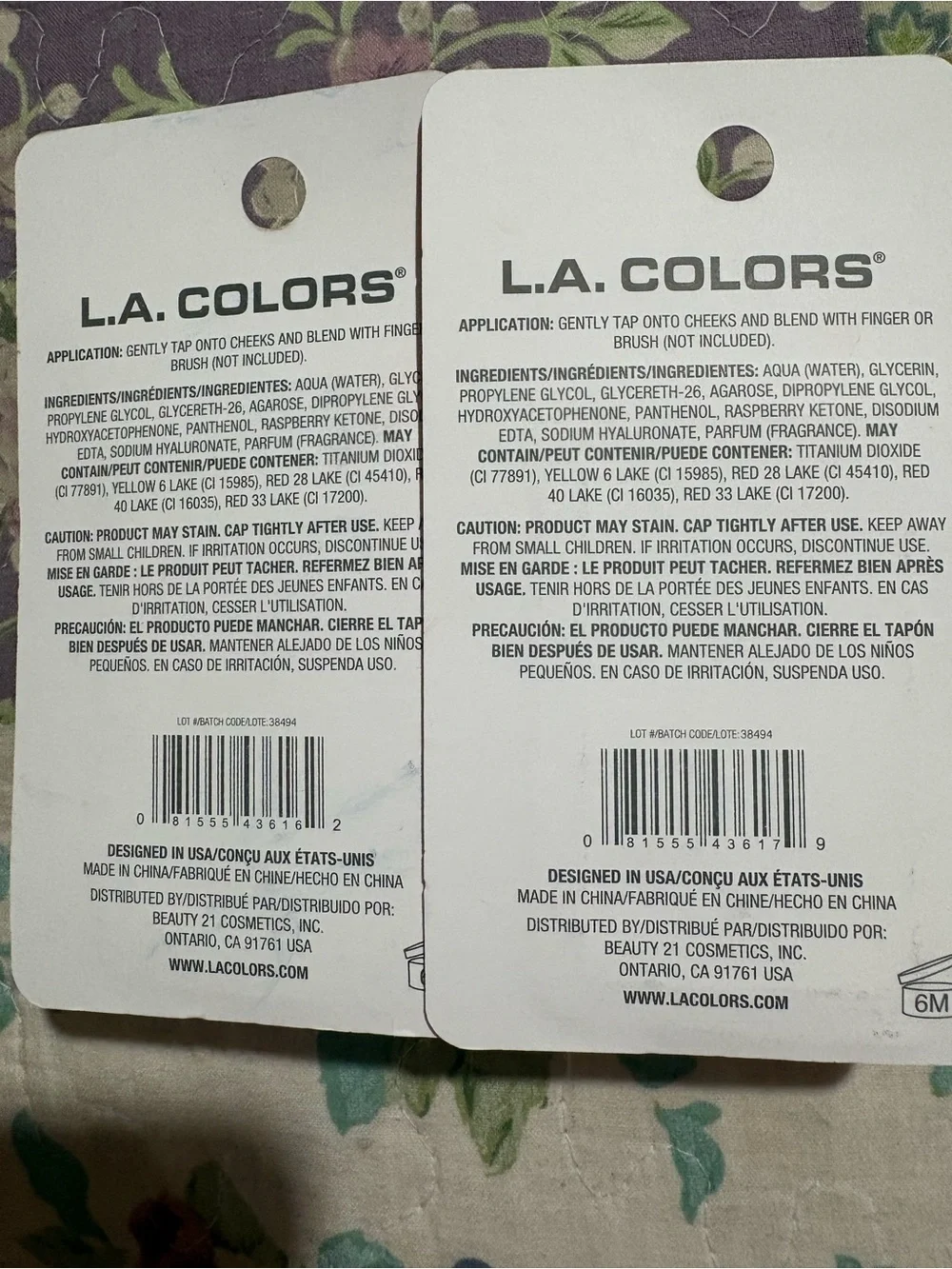 L.A. Colors Jelly Cool Tinted Blush Sticks - Red & Peach